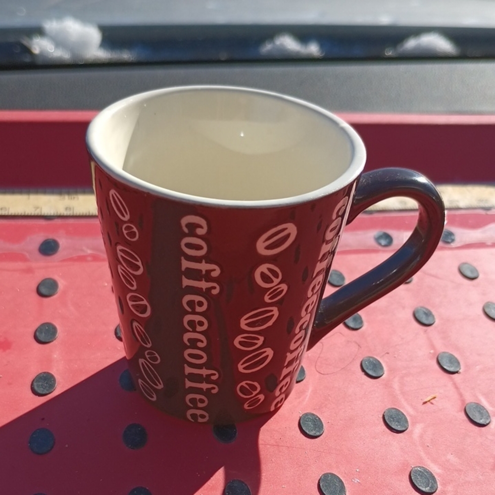 3 X Brown and White Coffee Mugs for Dining